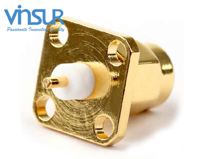 11511490 -- RF CONNECTOR - 50OHMS, SMA MALE, STRAIGHT, 4 HOLE FLANGE, 4MM EXTENDED TEFLON, ROUND POST
